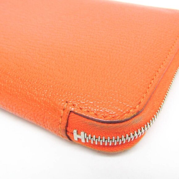 HERMES Orange Leather Wallet - Picture 7 of 16